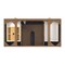 James Martin Vanities 48'' Vanity, Mid Century Walnut w/ Single Hole 3 CM White Zeus Quartz Top & Backsplash 485-V48-WLT-1WZ - alternate 3